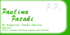 paulina pataki business card